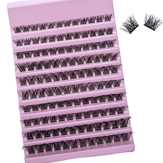 Paquets de cils 120 pièces, aspect naturel, cils grappes D bouclés et moelleux, cils DIY, adaptés aux débutants