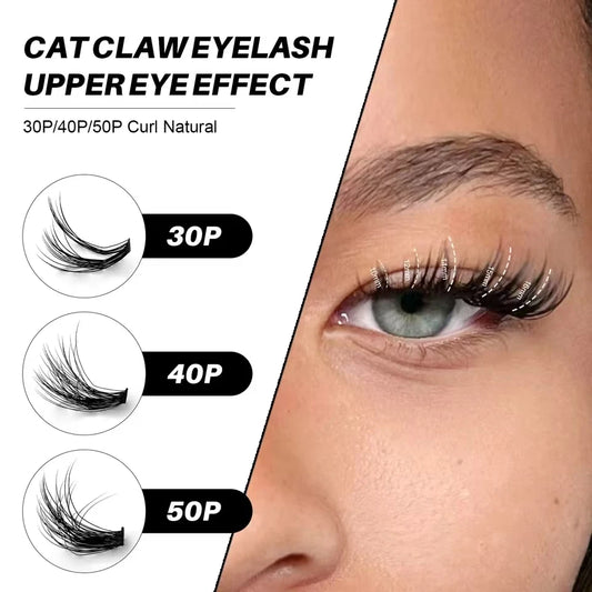 Kit complet de grappes de cils, 8-16mm, mélange de pincettes et de joint, pour auto-application, maquillage, Extensions de cils individuelles, DIY